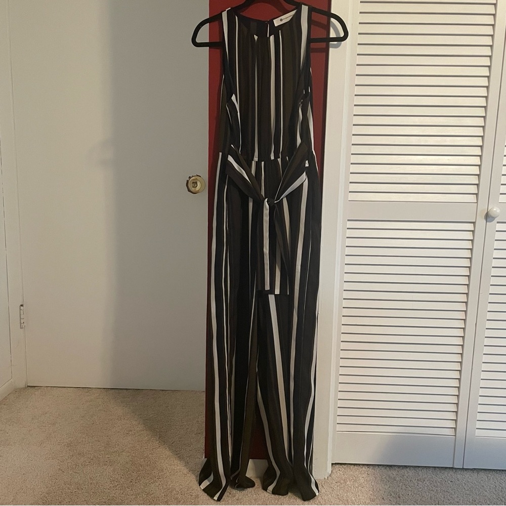Impeccable Pig boutique striped jumpsuit with tie waist